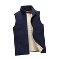 Ärmellose Fleeceweste für Herren Outdoor warm mit Plüschfutter als Winterweste