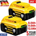 für Original DeWalt Akku 18V 12Ah 9Ah 8Ah XR Li-Ion DCB182 DCB184 DCB200 DCB115