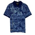 Camel Active Herren Marineblau Bedruckt Kurzärmelig Polohemd Größe M