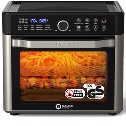 BALTER Heißluftfritteuse Heissluft Friteuse Fritteuse Mini Backofen 22L, HL-2200•Rezeptbuch •Speicherung bis 200 Rezepte  •1700W 