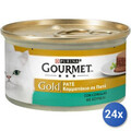 24x Bundle Essen Katze Gourmet Gold Dosen Pate '85 Grammiconiglio