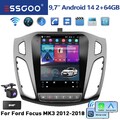 DAB+ Autoradio Für Ford Focus MK3 2012-2018 Android 14 Stereo GPS Navi 2+64G KAM