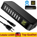 8 Fach USB Ladegerät Hub Mehrfach Port Schnellladestation Handy Netzteil Adapter