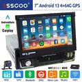 DAB+ 4+64G Android 13 Carplay Autoradio 7 Zoll 1 DIN GPS NAVI WiFi RDS Bluetooth