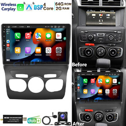 DAB+ Carplay 64GB Android 15 Autoradio GPS NAVI Für Citroen C4 II DS4 2011-2018