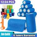 12 x Haftbandage 10cm x 4.5m Selbstklebende Fixierbinde Selbsthaftender Verband
