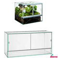 (ab 51,55€ / Stk) Glas Terrarium ab 30x25x25cm, 18,75L - 300 Liter Schiebetür
