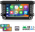 Android 13 DAB+ Autoradio Carplay GPS Navi 2+64GB für VW GOLF 5 6 Touran Polo 6R