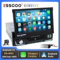 7" 2+64G Single 1 DIN Carplay Android 14 Flip Out Autoradio GPS NAVI DAB+ Kamera