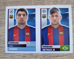 Topps CL 2016 2017 Suarez Neymar JR FCB18 FCB19 FC Barcelona Champions League