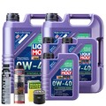 Motoröl 0W40 LIQUI MOLY Synthoil Energy 13L +MANN Ölfilter +Spülung +Cera Tec