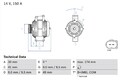 BOSCH Lichtmaschine Generator Lima 0 986 046 270 +134.53€ Pfand für BMW E46 X3