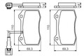 BOSCH 0 986 494 367 Bremsbelagsatz, Scheibenbremse für Seat
