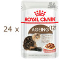 (€ 20,28/kg) Royal Canin Ageing 12+ in Soße, Nassfutter +12 Katzenfutter 24x 85g