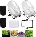 2x 1000ml Sprossenglas Set Keimglas Keimgerät Keimgläser Mit Abtropfschale Satz