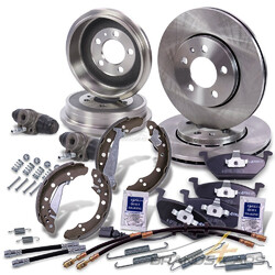 ATEC BREMSE BREMSEN SATZ SET KIT VORNE + BREMSTROMMELN HINTEN FÜR SKODA FABIA 6Y# MIT BREMSBACKENSATZ + 2x RADBREMSZYLINDER HINTEN #