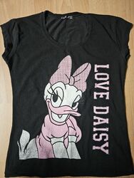 Disney T-Shirt Daisy, Mädchen/Damen Schwarz Gr.S