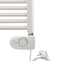 Elektroheizstab Heizpatrone 600 Watt Weiß Badheizkörper Thermostat Heizstab 