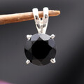 Landschaftlich Schwarzer Onyx Edelstein 925 Sterlingsilber Handgemacht Anhänger