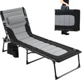 Liegestuhl klappbar Sonnenliege Campingliege Gartenliege Liege 199×66 cm XXL NEU