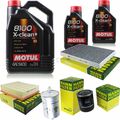 MANN-FILTER Inspektionspaket 7L Motul 8100 X-clean+ 5W-30 für Audi A6 2.4 2.8