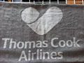 Decke / Reisedecke Thomas Cook airlines 2 Stück grau