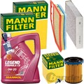 MANN INSPEKTIONSPAKET+5L MANNOL 0W-20 ÖL passend für OPEL INSIGNIA B 2.0 CDTI