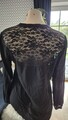 Bluse mit Spitzeneinsatz von edc by Esprit Gr. XL Schwarz *Wie NEU*