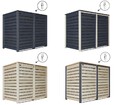 Mülltonnenbox Mülltonnenverkleidung aus Holz bis 240 Liter Modell Hamburg