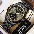 LIGE Herren Armbanduhr Quarzuhr Leuchtendes Edelstahl Wasserdicht Militär Uhren
