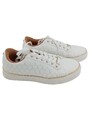 ELLESPORT Damen Sneaker low Weiß Logo-Muster Gr. 39 Freizeit