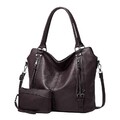 Umhängetasche Bag Leder#Damen Handtasche mit Brieftasche Shopper Schultertasche