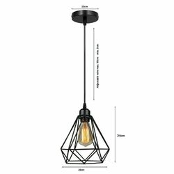 Vintage Deckenlampe pendelleuchte Industrie Metallkäfig LED Hängende Retro Lampe