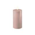 Deluxe Homeart LED Kerze INDOOR mit Timer Echtwachsspiegel Warmweiß - Rosé