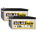 2x HR AGM Solar-Batterie 12V 460Ah 24V 230Ah Wohnmobil Versorgungsbatterie Boot