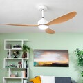 Deckenventilator mit LED-Licht und 3 ABS-Flügeln Wuled InnovaGoods Holz 36 W 