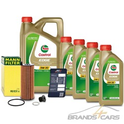 MANN-FILTER ÖLFILTER+9L CASTROL EDGE 5W-30 LL FÜR AUDI A6 C6 2.7 3.0 TDI 04-08# # # INKL. ÖLABLASS-SCHRAUBE MIT DICHTRING # # #