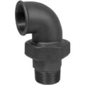 Hermann Schmidt Temperguss Winkelverschraubung DN 32, 1 1/4" konisch dichtend,