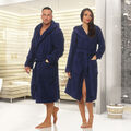 Bademantel Damen Herren Saunamantel Morgenmantel Kapuze Frottee Baumwolle Unisex