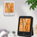 Elektronisches Thermometer und Hygrometer für den Heimgebrauch mit hintergrundb