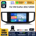 DAB+ 2+64G Android 14 Autoradio Carplay Kam FM GPS Navi für VW Crafter 2017-2024