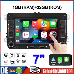 7" Android 11 Autoradio 1+32G Carplay GPS Navi Wifi RDS für VW GOLF 5 6 Passat 