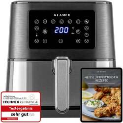 KLAMER Heißluftfritteuse XL 5,5l, Multifunktionale Heissluftfritteuse, ölfrei…