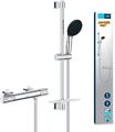 GROHE Duschset Precision Feel, mit Thermostat wassersparend, 8l pro Min (Duschar