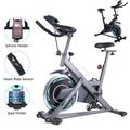 LCD Heimtrainer Fahrrad Indoor Cycling Bike Fitnessbike mit 13kg Schwungmasse