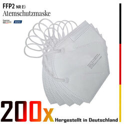 FFP2 Maske Mundschutz Masken Mega-SET Atemschutz 5-lagig CE zertifiziert 2 Varianten FFP2 CE2841 / FFP2 Made in Germany