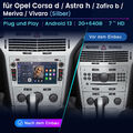 2+64G Android 13 Autoradio Für Opel Astra H Meriva A Corsa C D DAB+ Carplay GPS