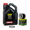 Ölwechsel Motul 5000 10W40 Motoröl +Ölfilter HF138RC für Kawasaki Suzuki Aprilia