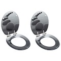 vidaXL Toilettensitz MDF Deckel mit Absenkautomatik Design Weiß