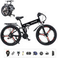 E bike 26 Zoll Elektrofahrrad E Mountainbike Fatbike Shimano 40km/h Pedelec 800W